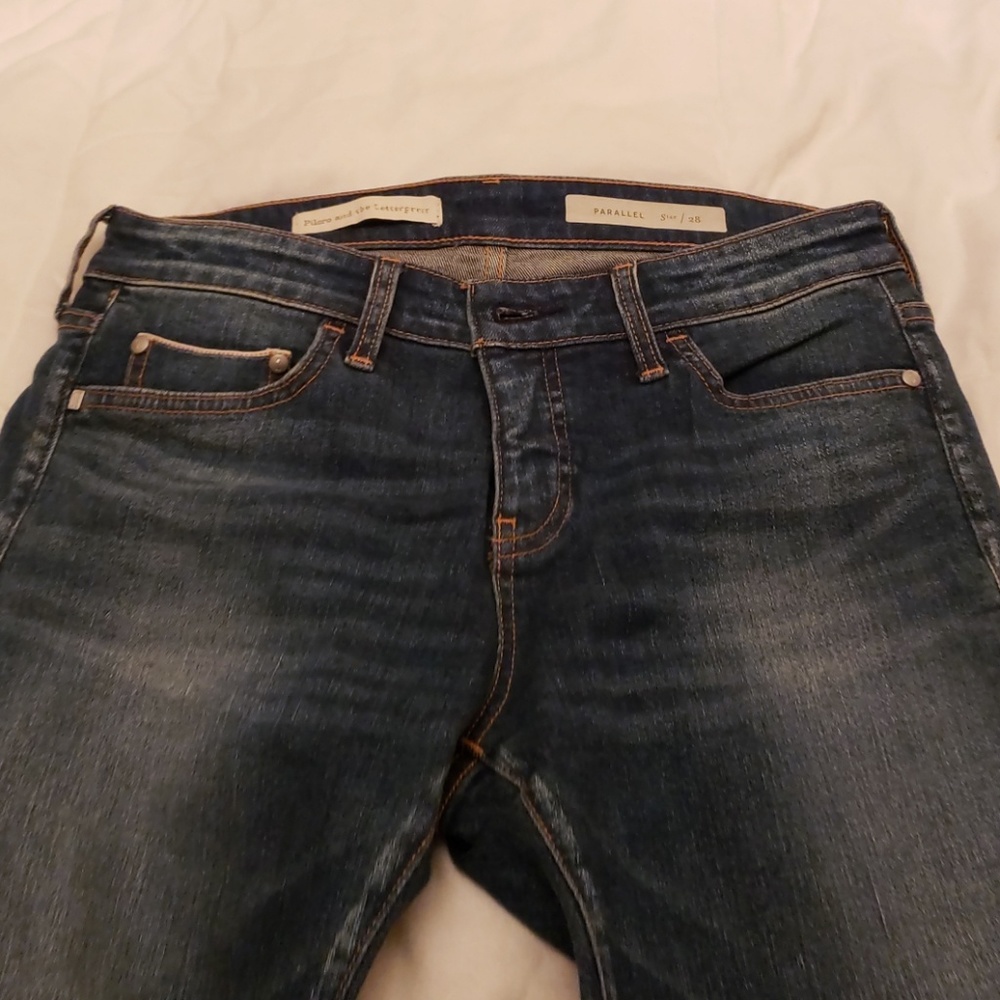 Pilcro and letterpress unfinished hem size 28